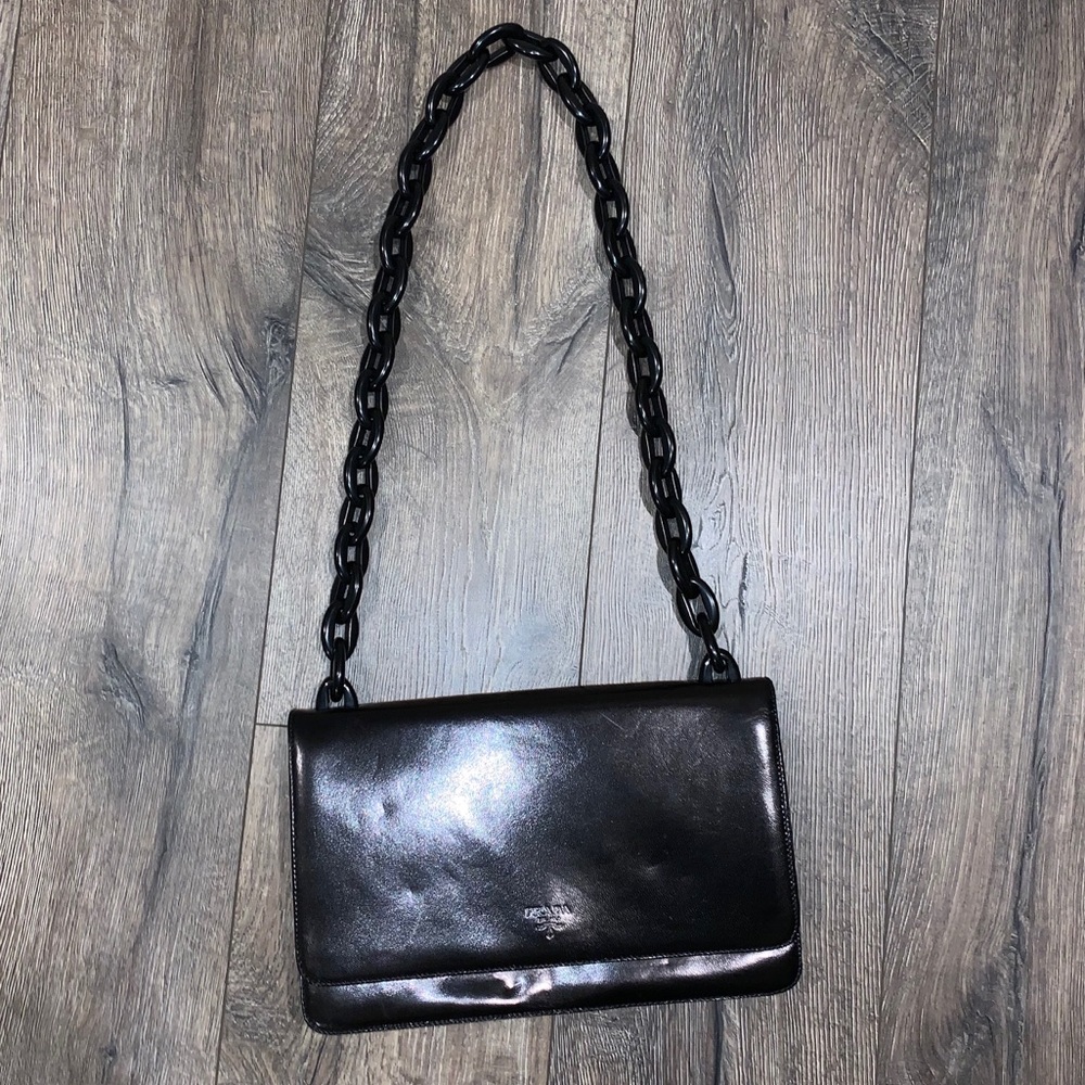 Prada Madras Swing Satchel